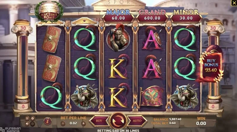 Ancient Rome Deluxe AI - gameplay met winnende lijn