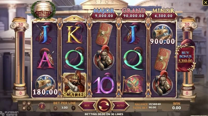 Ancient Rome Deluxe AI - bonusscherm met extra prijzen